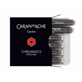 Naboje caran d'ache chromatics infra red, 6szt., czerwone
