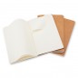 Zestaw 3 zeszytów moleskine cahier journals p (9x14cm), w linie, 64 strony, piaskowy