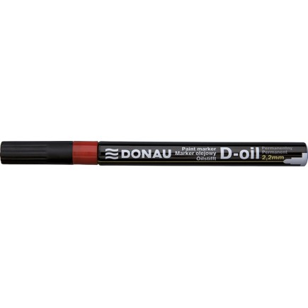 Marker olejowy donau d-oil, okrągły, 2,2mm, czerwony