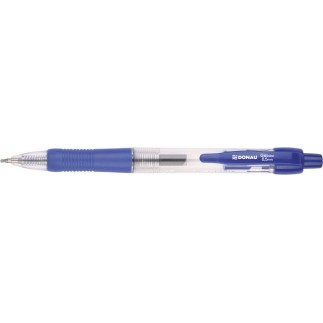 Długopis automatyczny żelowy donau z wodoodpornym tuszem 0,5mm, niebieski - 12 szt