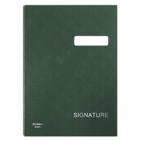 Teczka do podpisu DONAU, karton/PP, A4, 450gsm, 20-przegr., zielona