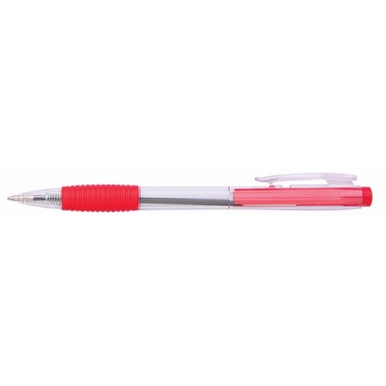 Długopis automatyczny office products, 0,7mm, czerwony - 50 szt
