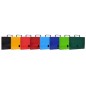 Teczka-pudełko office products, pp, a4/5cm, z rączką i zamkiem, mix kolorów - 7 szt