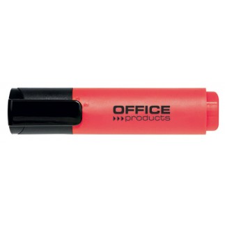 Zakreślacz fluorescencyjny office products, 2-5mm (linia), czerwony - 10 szt