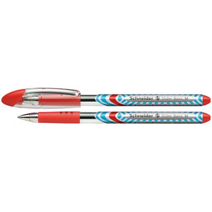 Długopis schneider slider basic, m, czerwony - 10 szt