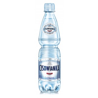 Woda cisowianka, gazowana, butelka plastikowa, 0,5l - 12 szt