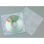 Koperty na 2 płyty cd/dvd q-connect, do wpinania, 40szt., białe