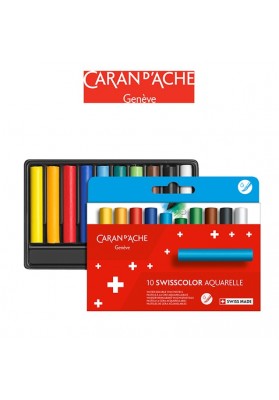 Kredki akwarelowe woskowe CARAN D'ACHE Swisscolor, kartonowe pudełko, 10 szt.