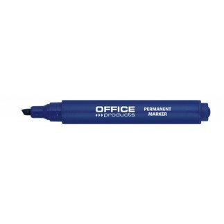 Marker permanentny office products, ścięty, 1-5mm (linia), niebieski