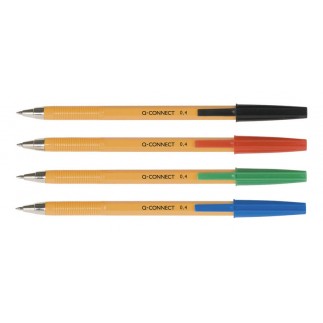 Długopis q-connect z wymiennym wkładem 0,4mm (linia), niebieski - 20 szt