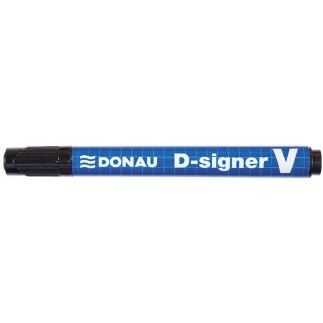 Marker permanentny donau d-signer v, ścięty, 1-4mm (linia), czarny - 10 szt
