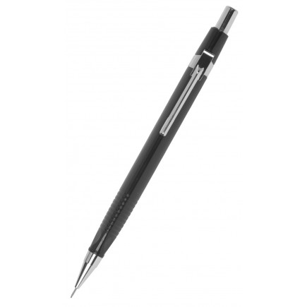 Ołówek automatyczny q-connect 0,5mm, czarny, gratis - grafity - 10 szt