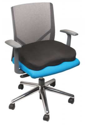 Poduszka na krzesło KENSINGTON, piankowa, zachowująca kształt, czarna
