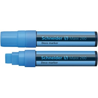 Marker kredowy schneider maxx 260 deco, 5-15mm, jasnoniebieski