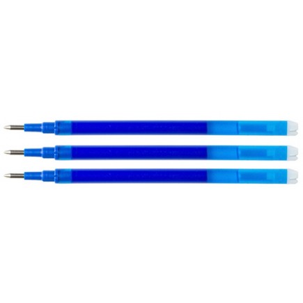 Wkład do długopisu wymazywalnego q-connect, 1,0mm, 3szt., zawieszka, niebieski