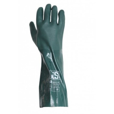 Rękawice chemiczne rs duplo, 45 cm, rozm. 10, zielone - 12 szt