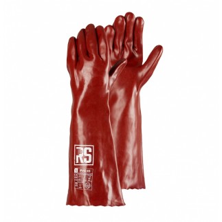 Rękawice chemiczne rs pvc, 45 cm, rozm. 10, czerwone - 12 szt