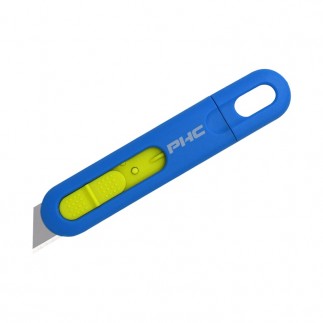 Nóż bezpieczny phc volo, z automatycznie chowanym, niewymiennym ostrzem, niebieski