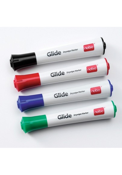 Marker do tablic nobo glide drymarker, okrągły, 1-3mm, 4szt., mix kolorów