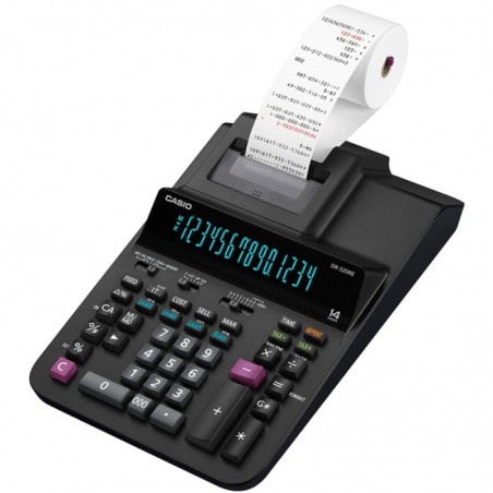 Kalkulator drukujący CASIO DR-320RE, 14-cyfrowy, 205x377mm, czarny