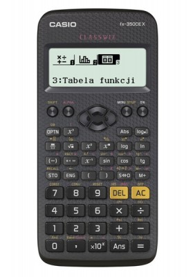 Kalkulator naukowy, CASIO FX-350CEX, 379 funkcji, 77x166mm, czarny
