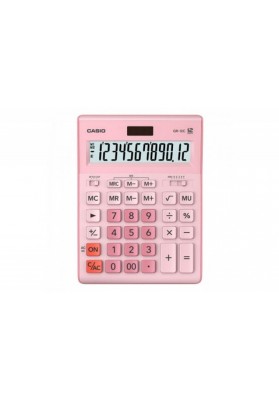 Kalkulator biurowy, CASIO GR-12C-PK,12-cyfrowy, 155x210mm, różowy