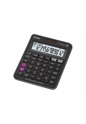 Kalkulator biurowy, CASIO MJ-120D PLUS,12-cyfrowy, 126,5x148mm, czarny