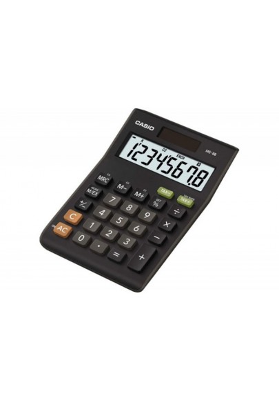 Kalkulator biurowy casio ms-8b-s, 8-cyfrowy, 103x147mm, czarny
