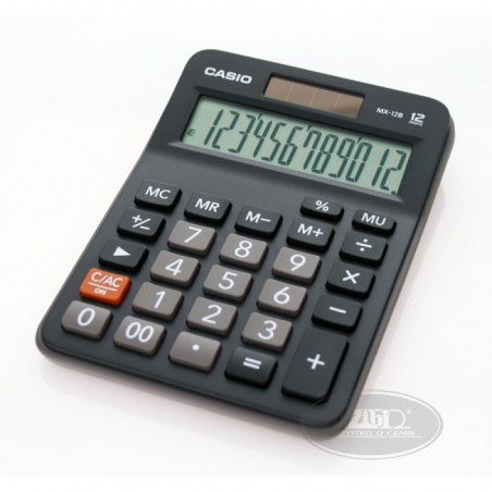 Kalkulator biurowy, CASIO Mx-12B,12-cyfrowy,106,5x147mm, czarny