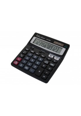 Kalkulator biurowy, VECTOR, KAV CD-2460,12-cyfrowy 138x150mm,czarny