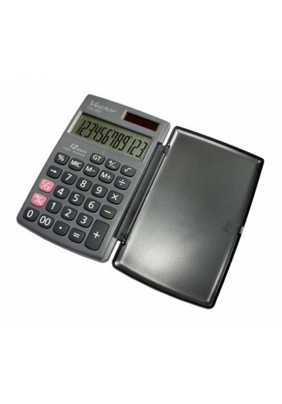 Kalkulator kieszonkowy vector kav ch-265, 12-cyfrowy, 75x120mm, czarny