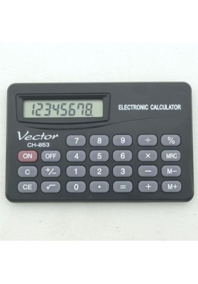 Kalkulator kieszonkowy, VECTOR, KAV CH-853, 8-cyfrowy,.83x53mm, czarny