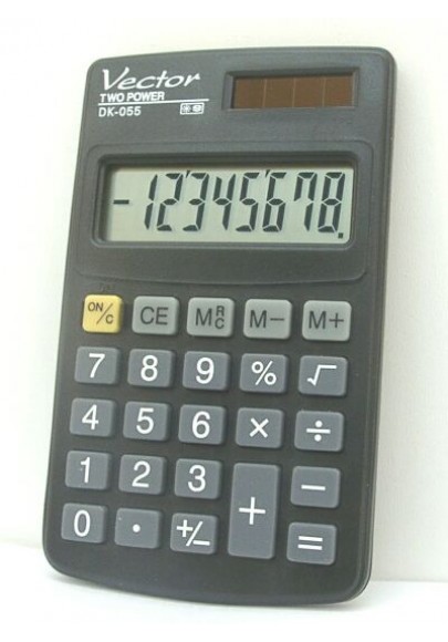 Kalkulator kieszonkowy vector kav dk-055 blk, 8-cyfrowy, 61x102mm,czarny