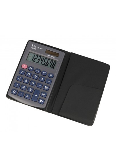 Kalkulator kieszonkowy vector kav vc-200iii, 8-cyfrowy,62,5x98,5mm,szary