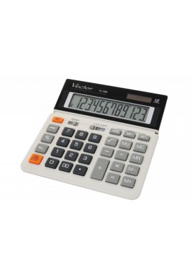 Kalkulator biurowy, VECTOR, KAV VC-368,12-cyfrowy 152x154mm, biały