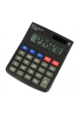 Kalkulator biurowy, VECTOR, KAV VC-805, 8-cyfrowy, 104x131mm, czarny
