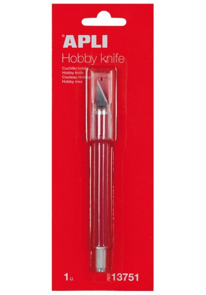 Nóż precyzyjny apli hobby knife, skalpel, czerwony