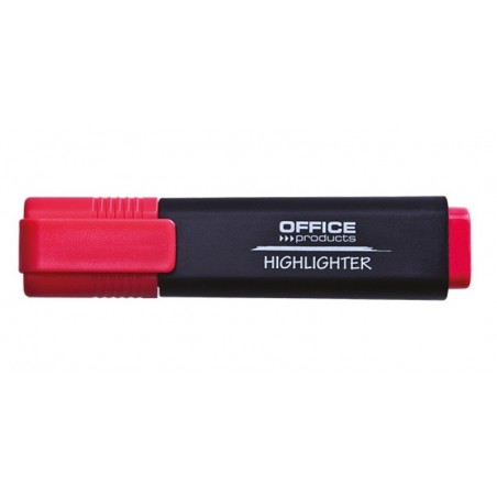 Zakreślacz fluorescencyjny office products, 1-5mm (linia), czerwony - 10 szt