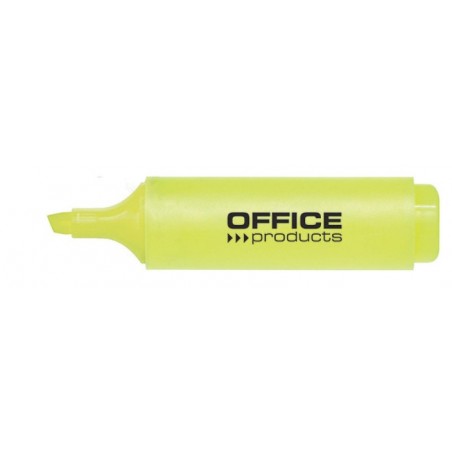 Zakreślacz fluorescencyjny office products, 2-5mm (linia), żółty - 10 szt