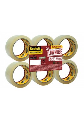 Taśma pakowa Scotch® Cichoodwijalna (LW.4850.F6.T), 48mm, 50m, 6szt., transparentna