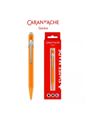 Długopis CARAN D’ACHE 849 Gift Box Fluo Line Orange, pomarańczowy