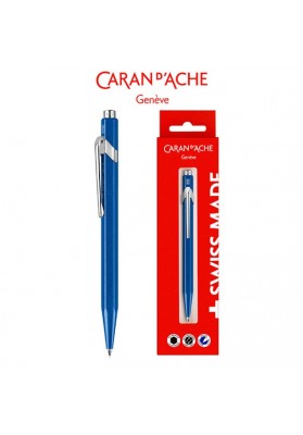 Długopis CARAN D’ACHE 849 Gift Box Metal-X Line, niebieski