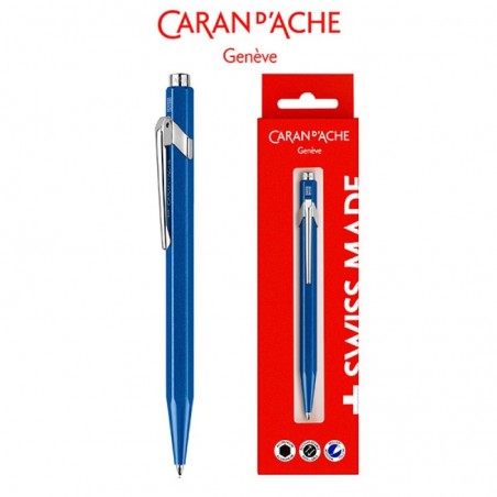 Długopis CARAN D’ACHE 849 Gift Box Metal-X Line, niebieski