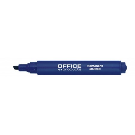 Marker permanentny office products, ścięty, 1-5mm (linia), niebieski