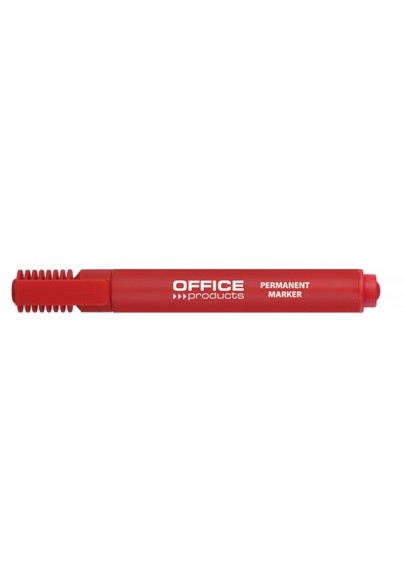Marker permanentny office products, ścięty, 1-5mm (linia), czerwony