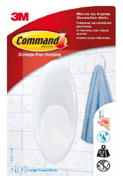 Akcesoria łazienkowe COMMAND™ (BATH-17), duży, biały