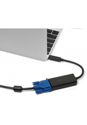 Adapter KENSINGTON, USB-C do VGA, czarny