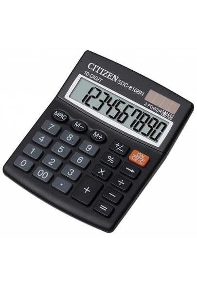 Kalkulator biurowy CITIZEN SDC-810BN, 10-cyfrowy, 124x102mm, czarny
