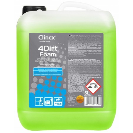 Preparat CLINEX 4Dirt Foam 5L, do usuwania tłustych zabrudzeń
