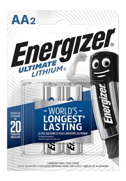 Bateria energizer ultimate lithium, aa, l91, 1,5v, 2szt.